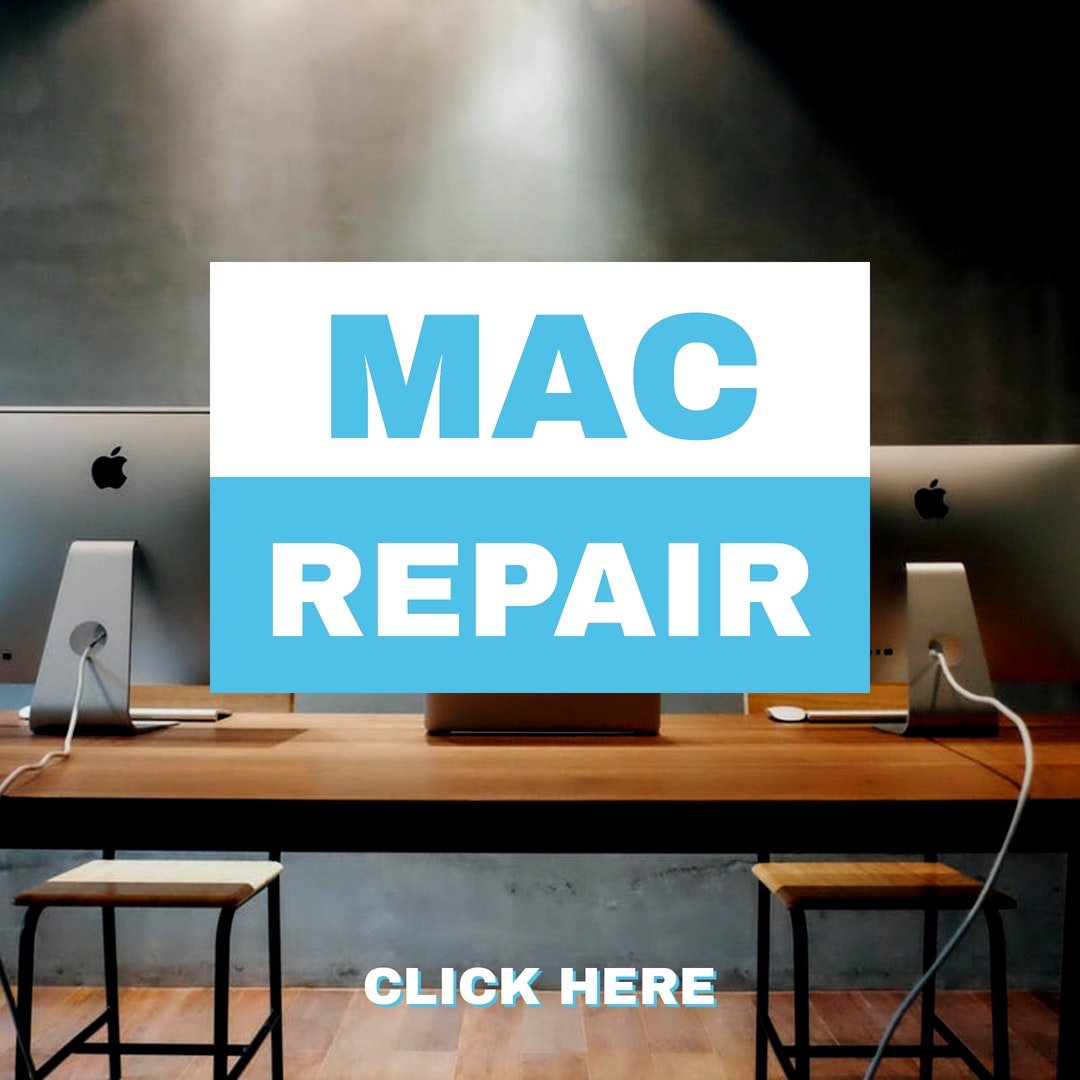 MAC REPAIR Service Poster with click here button